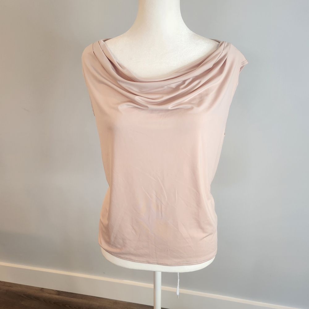Krisa Chic Women's Cowl Neck‎ Blouse - Blush